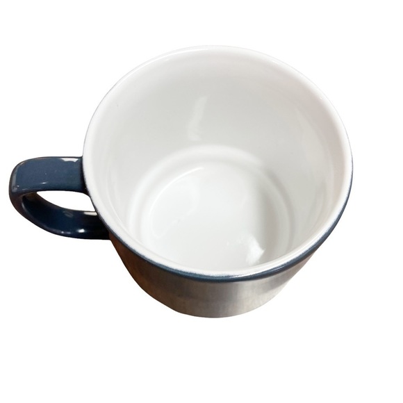 STONEWARE Mug Teal Too Soon Embossed - Picture 3 of 4